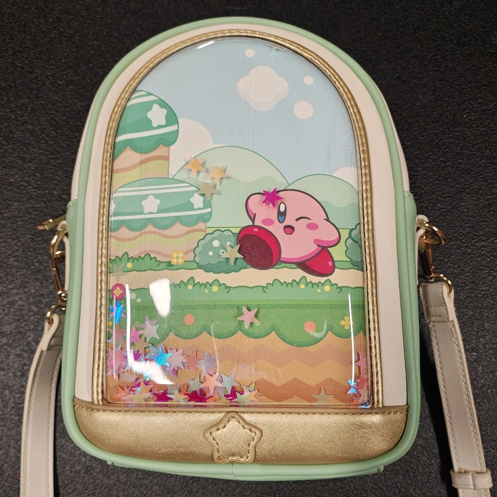 Loungefly Kirby Mint Green and Gold Crossbody Bag